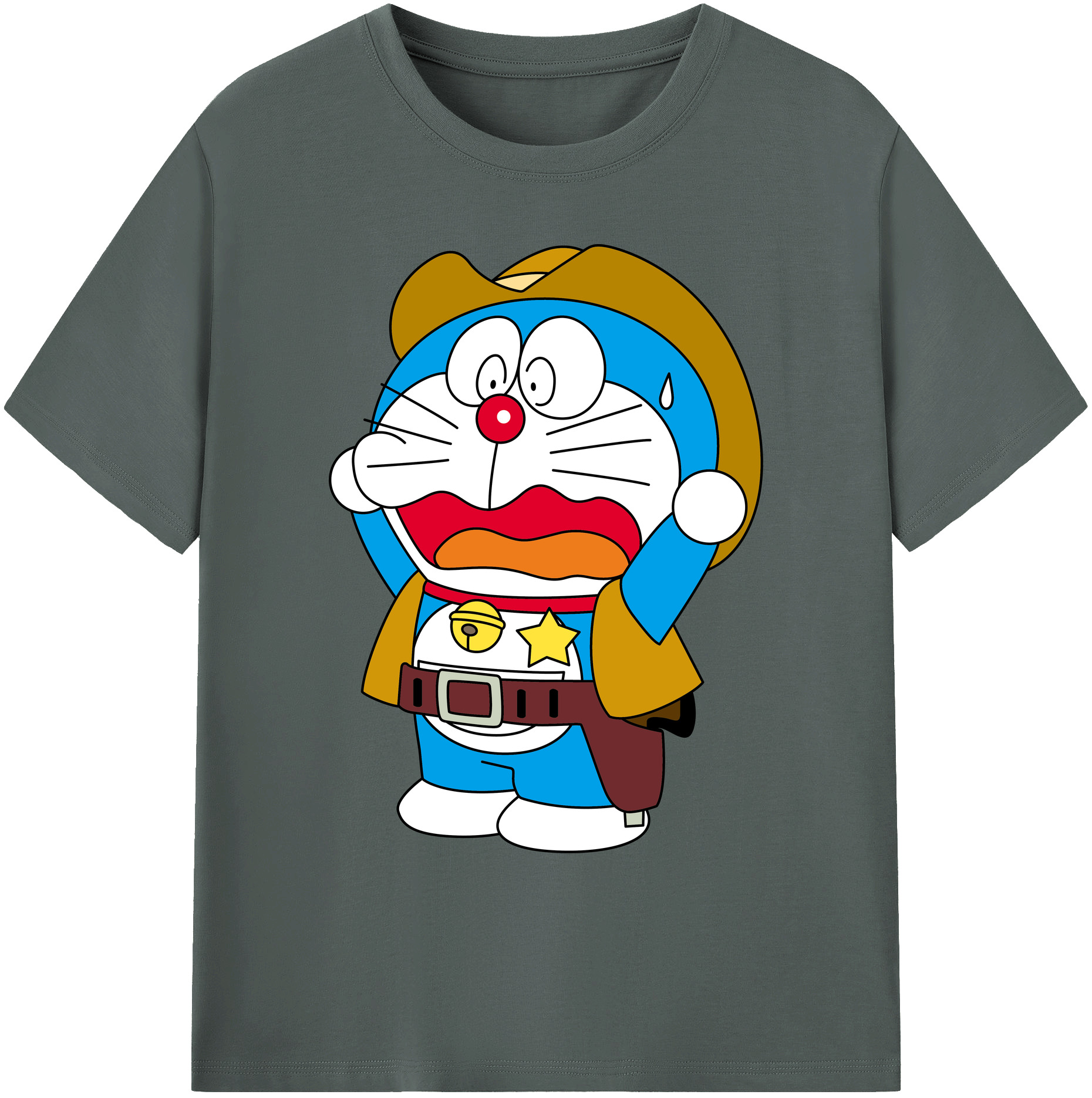 （画像用） ドラえもん Doraemon 綿100％ メンズ半袖Tシャツ｜肌触りやわらか＆通気性